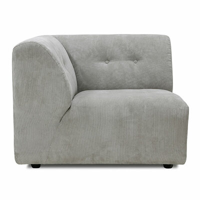 HKLIVING Vint Couch Element Left Corduroy Rib, Cream