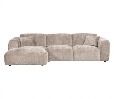WOOOD Premium Cloud hoekbank Chenille Naturel Links