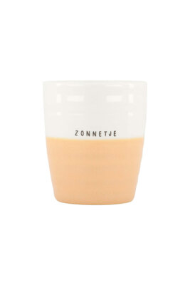 Zusss koffiemok zonnetje wit/geel