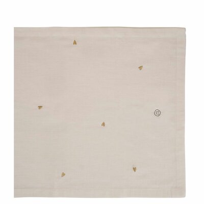 Zusss tafelloper hartjes goud 50x300cm