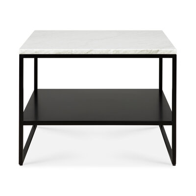 Ethnicraft Stone side table marble white (Showmodel winkel)