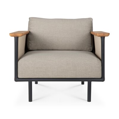 Ethnicraft Corbey outdoor loungestoel incl. kussens oyster