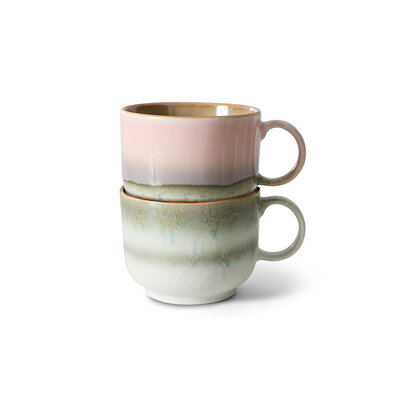 HKLIVING 70s ceramics: tea cup, nova (set of 2)