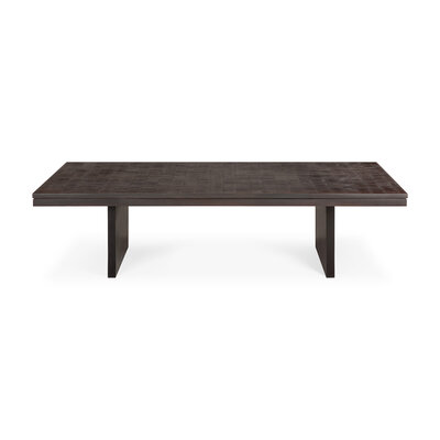 Ethnicraft Grooves salontafel teakhout zwart 135x65cm