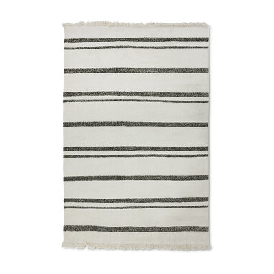 HKLIVING Striped woolen kelim cream, 200x300cm