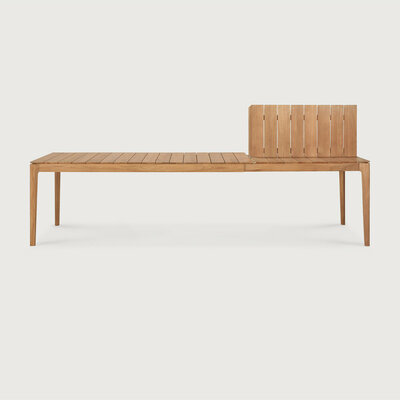 Ethnicraft uitschuifbare Bok outdoor teak eettafel