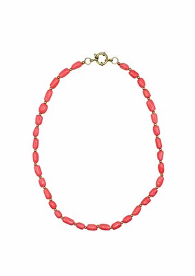 Bonnie Studios Tommy gold pink necklace