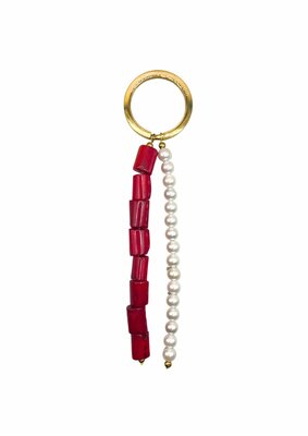 Bonnie Studios Coral pearl key chain