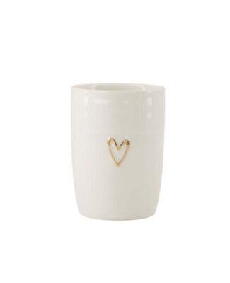 Zusss koffiemok open hartje wit goud