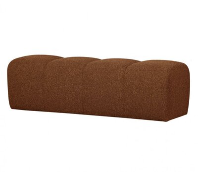 WOOOD Mojo Eetbankje 164cm Bouclé Roest Bruin Melange
