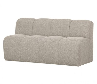 WOOOD Mojo Eetbankje 164cm Met Rugleuning Bouclé Beige Melange