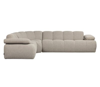 WOOOD Mojo hoekbank bouclé beige melange links
