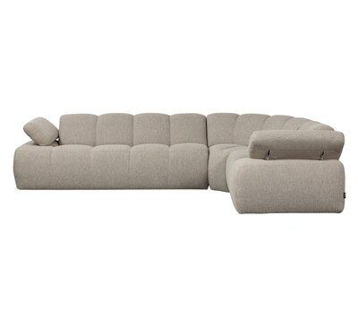 WOOOD Mojo hoekbank bouclé beige melange rechts
