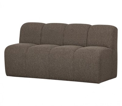 WOOOD Mojo Eetbankje 164cm Met Rugleuning Bouclé Bruin Melange