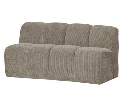 WOOOD Mojo Eetbankje 164cm Met Rugleuning Ribstof Donkerzand