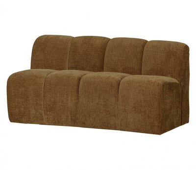 WOOOD Mojo Eetbankje 164cm Met Rugleuning Ribstof Honinggeel