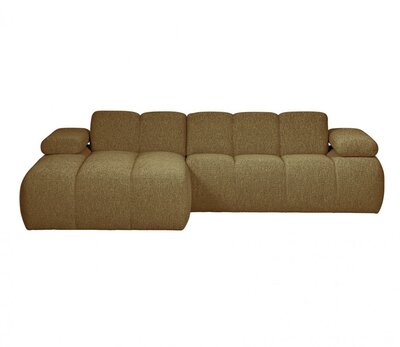 WOOOD Mojo Chaise Longue Bouclé Geel/Bruin Melange Links