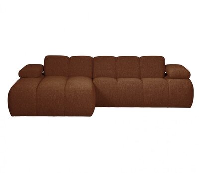 WOOOD Mojo Chaise Longue Bouclé Roestbruin Melange Links