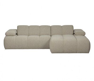 WOOOD Mojo Chaise Longue Bouclé Beige Melange Rechts