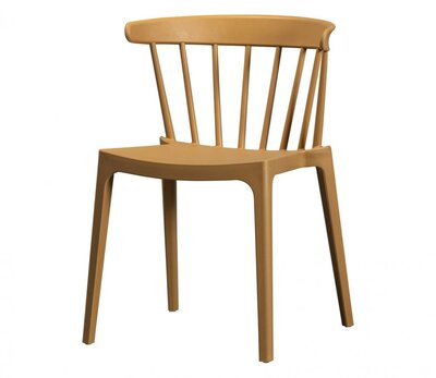 WOOOD Bliss Tuinstoel Met Spijlen Wheat Fiber Caramel Melange