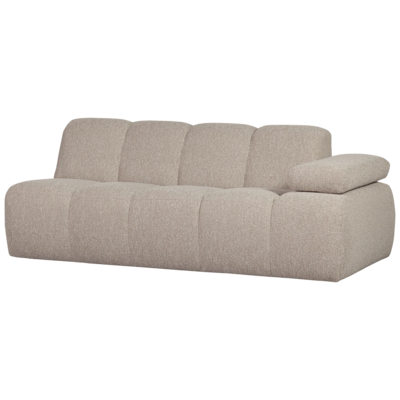 WOOOD Mojo 2-zits Met Arm Rechts Bouclé Beige Melange