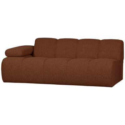 WOOOD Mojo 2-zits Met Arm Links Bouclé Roestbruin Melange