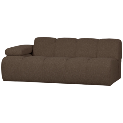 WOOOD Mojo 2-zits Met Arm Links Bouclé Bruin Melange