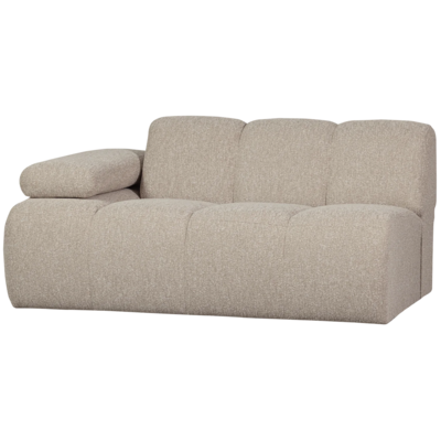WOOOD Mojo 1,5-Zits Met Arm Links Bouclé Beige Melange