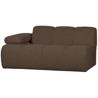 WOOOD Mojo 1,5-Zits Met Arm Links Bouclé Bruin Melange