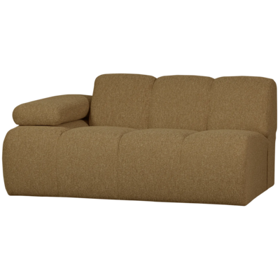 WOOOD Mojo 1,5-Zits Met Arm Links Bouclé Geel/Bruin Melange