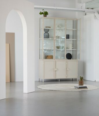 New Routz Detroit 6 deurs vitrinekast - Sand