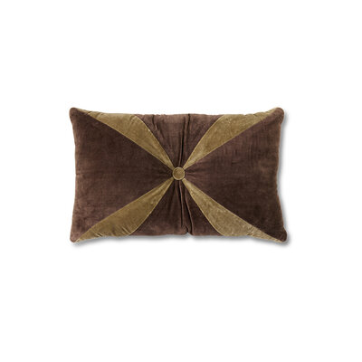 HKLIVING Velvet brown cushion 50x30