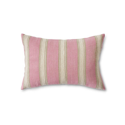 HKLIVING Woven striped cushion blush cushion 60x40 cm