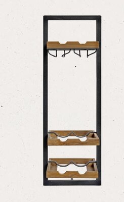 dBodhi Shelfmate winerack type D teak powder coating