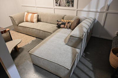 Moon modulaire bank Eindstuk 200 Links en Hoek Ottoman Rechts