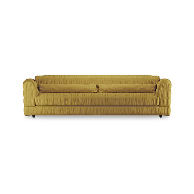 HKLIVING Club Couch Linen Burnt Ochre