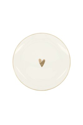 Zusss ontbijtbord hartje, goud