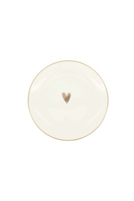 Zusss gebaksbordje hartje, goud