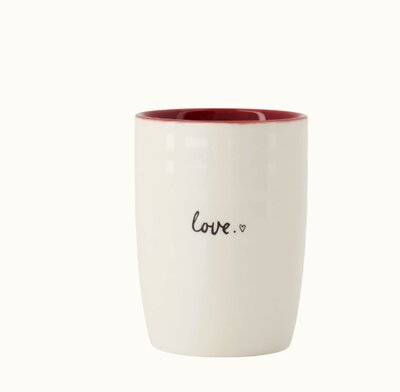 Zusss koffiemok love wit rood