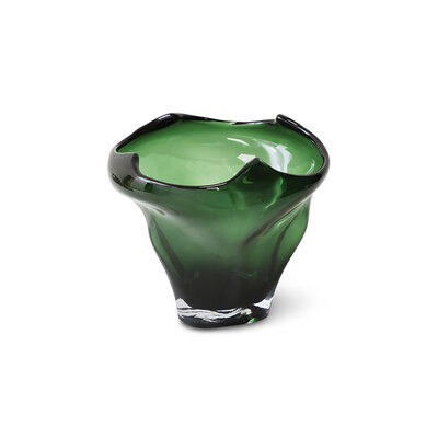 HKLIVING Folded mid vase, emerald