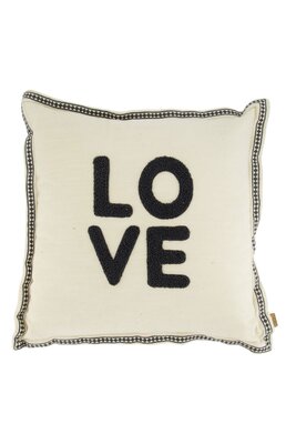Zusss kussen love 45x45cm zand/antracietgrijs
