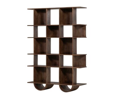 WOOOD Sinne Boekenkast Hout 180x130 Walnoot