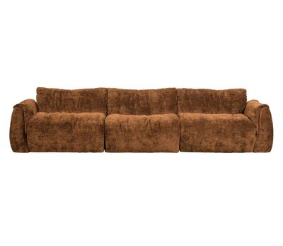 WOOOD Baggy 3-zits Bank 3D Chenille Middenbruin