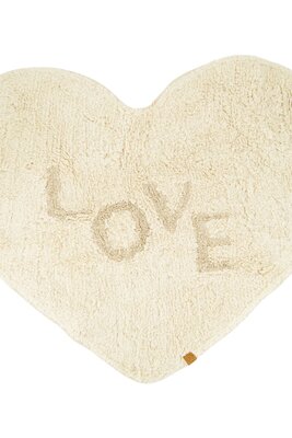 Zusss badmat love hartje off white