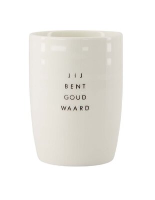 Zusss koffiemok goud waard wit zwart