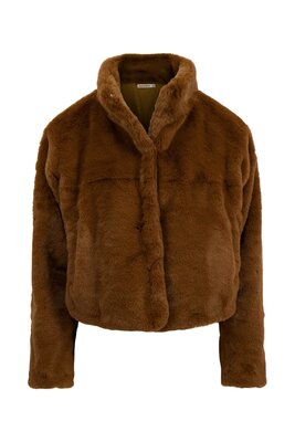 Zusss faux fur jasje mid brown