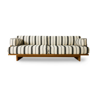 HKLIVING Outdoor Sofa Teak chalkstripe