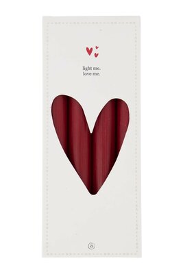 Zusss set van 4 rustieke kaarsen 20cm port