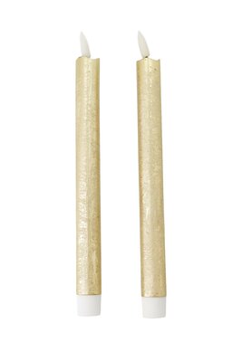 Zusss set van 2 ledkaarsen goud