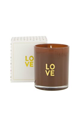 Zusss geurkaars glas in doosje love bruin
